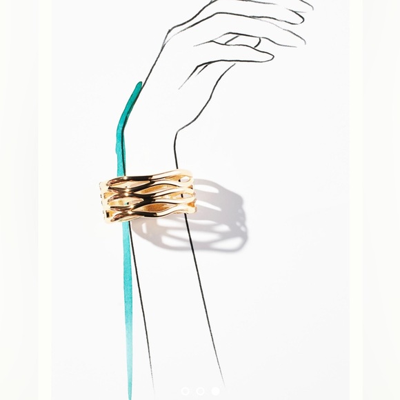 Anthropologie Honeycomb Bangle Bracelet - Picture 3 of 8